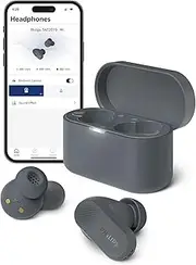 [Philips] TAT3519 Wireless Earbuds,True Wireless Headphones with Noise Canceling Pro,Dynamic Bass,Clear Call,24 H Battery Life,Fast Charging,Bluetooth 5.3,IPX4,App/Touch Control,Black