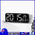 LED Digital Alarm Clock Electronic Wall Hanging Clock for Home Office (White) AU