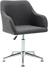 Generic Swivel Dining Chair Dark Grey Fabric,283470