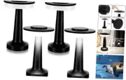 4 Pcs Portable Cordless Table Lamp with Touch Sensor 3 Color Stepless Black