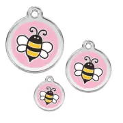 Bumble Bee Dog Cat Pet ID Tag Charm Personalized - Red Dingo Lifetime Guarantee