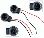 Universal Pigtail Wire Female Socket 3156 Two Harness Front Turn Signal Light OE (for: BMW)