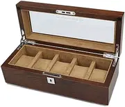 Jewelry Box - Wooden Watch Box Solid Bracelet Storage Box Watch Collection Box With Lock FANDIAO