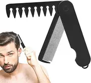 Folding Hair Comb for Men | 2 in 1 Pocket Combs,Anti-Static Combs, Fine Tooth Comb & Wide Tooth Comb for Grooming Home & Beauty Salon