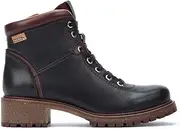 [Pikolinos] Flat Ankle Boots Leather Aspe for Woman, Black, 6-6.5