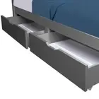 Trundle Storage Under Bunk Bed Drawers 2 Pieces Grey Kingston Slumber