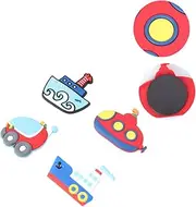 MAGICLULU 1set Cartoon Vehicle Fridge Magnets Sticker Set Submarine Ship Planet Car and Cruise Designs and Safe for Refrigerator and Surfaces for Reminders and Decor 4pcs