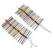 2 Pcs Cockatiels Bird Toys for Parrots Chewing Hammock Swing