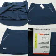 Under Armour Golf Skort Womens XL Navy Lined UPF 50+ HeatGear Zip Pockets Hiking