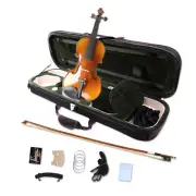 4/4 Full Size Acoustic Violin A Piece Of Flame Maple Ebony Fittings case,bow