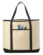 22" LARGE Canvas Reusable Grocery Shopping Boat Tote Beach Totes Messenger Bag
