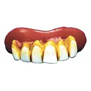Bristol Novelty Mr Groovy Dentures Fake Teeth With Impression Putty Pink/Off White One Size