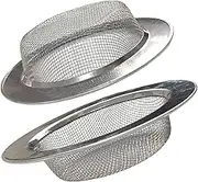 2 Pack 4.5" Kitchen Sink Drain Strainers, Stainless Steel Drain Cover with Anti Clogging Mesh, Thicken Edge