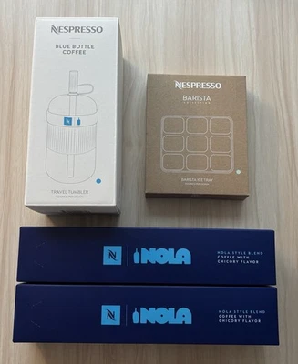 Nespresso x Blue Bottle Bundle NOLA Iced Tumbler Vertuo 20x Pods Limited Edition