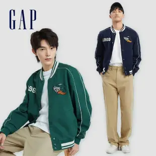 【GAP】男女同款 Logo印花棒球外套-多色可選(769906)