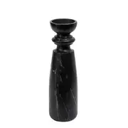 [OneWorld Collection] Santiago Marble Candle Stand Large Black