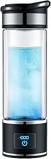 Hydrogen-Rich Water Bottle Portable Hydrogen Alkaline Water Generator Ionizer with PEM Technology Discharge Ozone and Chlorine 3 Mins and 6 Mins Make Hydrogen Content Up to 800-1200 PPB 350 Ml