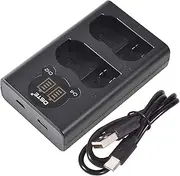 DSTE Dual USB Charger with LCD Display Compatible for EN-EL15 and Nikon 1 V1,D7200,D7100,D750,D600,D7000 Digital SLR Camera,Nikon Battery Grip MB-D11,MB-D12,MB-D15,MB-D17