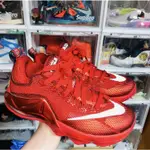 正版 NIKE LEBRON 12 LOW UNIVERSITY RED 酒紅色 女款 運動鞋 724557