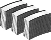 Pack of 50 - C Channel Magnetic Label Holders with Paper Inserts and Clear Plast