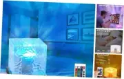 Ocean Wave Projector Lamp, Northern Lights Aurora Projector Light, Large Square