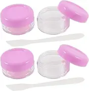 XYWHPGV 4 Pcs Pink Clear Plastic Makeup Face Skin Cream Empty Cosmetic Jar 10ml(df812 e5530 bbdff 4cc39 05a9e 52dab
