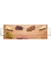 Maple Leaf at Home Bites On A Board Acacia Serving Board with Handles