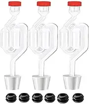3ct. Twin Bubble Airlocks Set, Airlocks for Fermenting,Air Lock Ferment for Brewing Beer Wine Homebrew for Fermenting Carboy Mason Jar with #6 Stoppers and Grommets