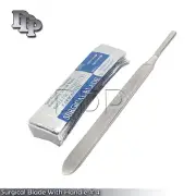 50 STERILE SURGICAL BLADES #20 #24 WITH FREE SCALPEL KNIFE HANDLE #4