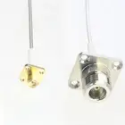 N jack 1" Flange to SMA female 4hole RG405 .086 Flexible Semi-Rigid Jumper 4~40"