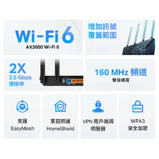 TP-LINK Archer AX55 Pro AX3000 網路分享器 Wi-Fi 6 網路路由器 無線網路 光華商場