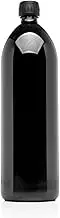 Infinity Jars 1 Liter (34 fl oz) Round Ultraviolet Large Glass Water Bottle 3-Pack