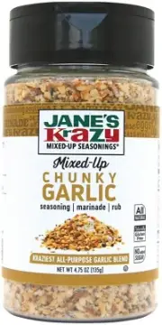 Jane's Krazy Chunky Mixed-Up Garlic Seasoning 4.75 oz - Gluten Free (Pack of 6)