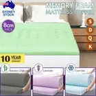 Memory Foam Mattress Topper 8CM Thick Single/Double/Queen/King Bed Matress Pad