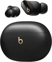 Beats Studio Buds + (2023) – True Wireless Noise Cancelling Earbuds, Enhanced Apple & Android Compatibility, Built-in Microphone, Sweat-Resistant Bluetooth Headphones, Spatial Audio – Black/Gold