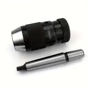 HT2942 MT2-B16 Arbor Self-Tightening Keyless Lathe Drill Chuck 1-13mm Capacity 45# Steel for Drill and Milling Machines