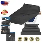 4-Piece King Microfiber Sheet Set - Deep Pocket & Fade Resistant, Solid Black