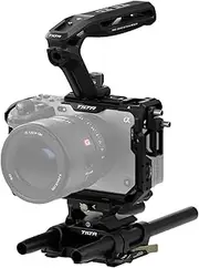 Tilta Camera Cage Basic Kit for FX3/FX30 V2 | includes Cage, Top Handle, Baseplate & More | Top Plate NATO Rail, Cold Shoe, 1/4"-20 and 3/8"-16 | Thumb Screw Design | Black