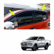 Door Sun Visor Weather Guard Black Fits Mitsubishi L200 Triton MQ 2019 2020