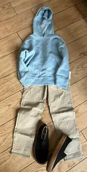 LOT NEW NWT Old Navy boys size 6-7 small hoodie, chinos, Van style shoes sz 4