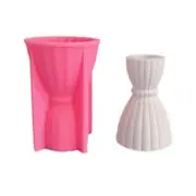 Geometry Striped Holder Molds Candlestick Silicone Moulds Concrete Molds
