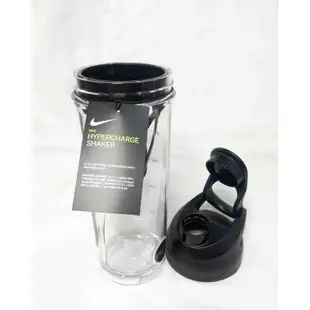 NIKE 雪克水壺 TR HYPERCHARGE SHAKER BOTTLE 24OZ 709ml 透明/黑勾 全新正品