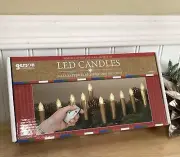 Gerson Infrared Remote Control Gold LED Candles Clip On Set of 10, 3.9inch H