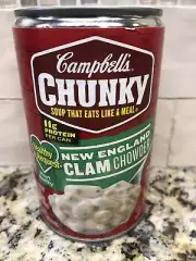 12 Campbell's CHUNKY HR New England Clam Chowder Soup 18.8 oz Cans