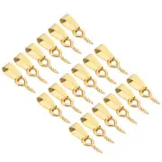 13 x 4 mm Screw Eye Pins Peg Bail, 60Pcs Cup Eyelet Screw Eye Pins, Gold