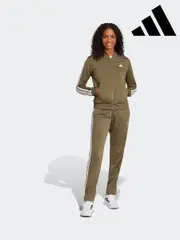 adidas Green Essentials 3 Stripes Tracksuit (E36882) | $127