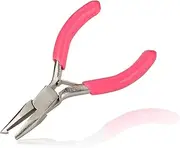 LEONTOOL 3 Inch Split Ring Opening Pliers - Jewelry Making Tools - Pink, Ergonomic Grip, High Carbon Steel, 3.27 x 1.85 x 0.4