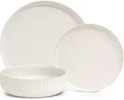 salt&pepper Brae Dinner Set, 12 Piece, White