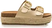 [MTNG] Women's 51902 Slide Sandals, gold, 10.5 AU