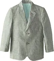 [AXNY] a.x.n.y Boys' Little Linen Blazer with Elbow Patch